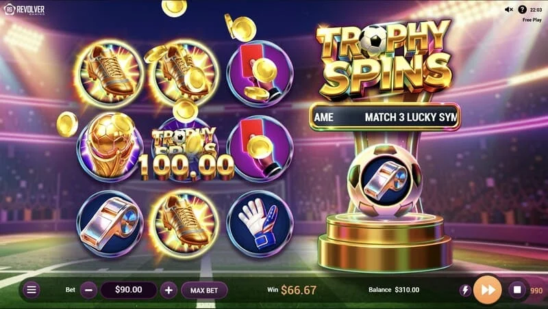 Trophy Spins World Cup 26 - pagamento dei moltiplicatori nel Baller Bonus