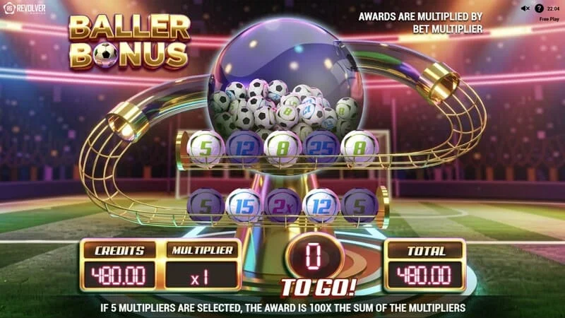 Trophy Spins World Cup 26 - attivazione del round Baller Bonus
